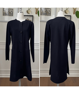 Exclusively Misook Cardigan Blazer Tunic Dress Black XS - $597.08 MXN