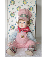 JIMMY  Clayworks TRAIN conductor porcelain doll by HEATHER GOLDMINC - $30.01