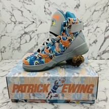 Men’s PATRICK EWING 33 HI X ACE VENTURA Grey | Lt Blue | Orange Sneakers - £157.70 GBP