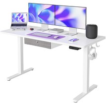 55 X 24 Inches Standing Desk With Drawer, Adjustable Height Electric Stand Up De - £250.01 GBP