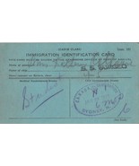 VINTAGE 1943 NOVA SCOTIA CANADA IMMIGRATION IDENTIFICATION CARD S.S. BUR... - £13.49 GBP