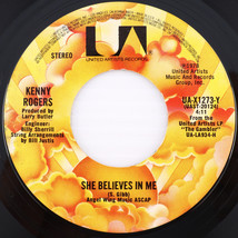 Kenny Rogers – She Believes In Me / Morgana Jones -  1978 45 rpm UA-X1273-Y - £4.48 GBP