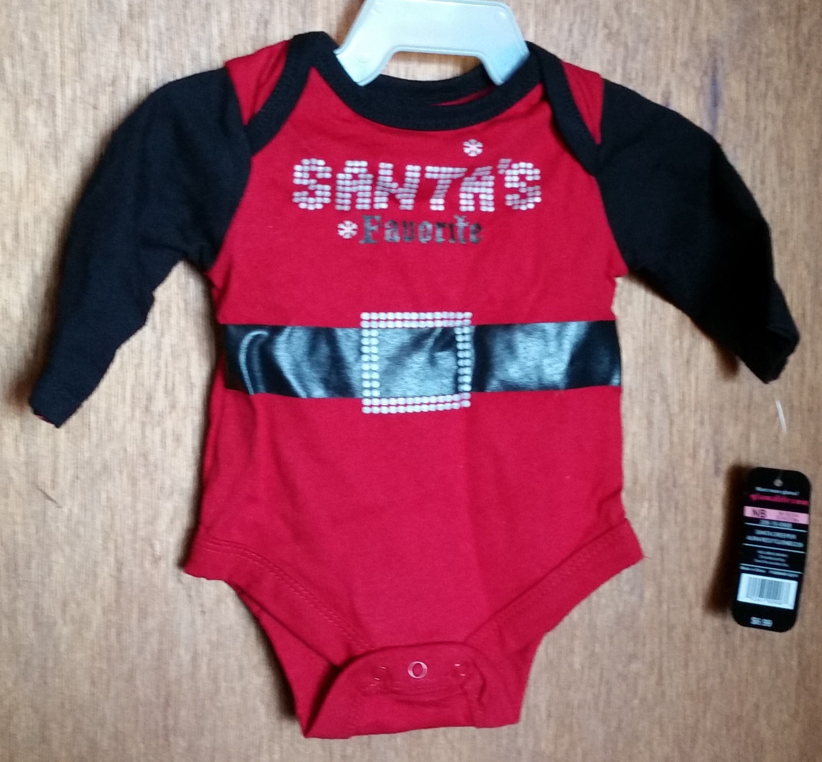 Primary image for Fashion Holiday Baby Glam Clothes NB Newborn Santa's Favorite Christmas Creeper