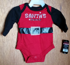 Fashion Holiday Baby Glam Clothes NB Newborn Santa&#39;s Favorite Christmas Creeper - £5.30 GBP