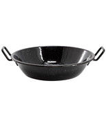 Oster Castillo 9.5 Inch Enameled Steel Paella Pan in Speckled Black - $915.82 MXN