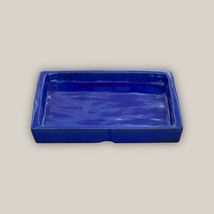 Ten Thousand Pots- Square Premium Cobalt Blue Ceramic Plant Saucer-Sizes... - $55.00+