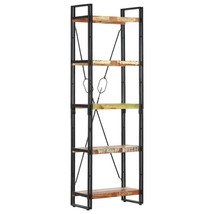 vidaXL Bookcase Multicolor Solid Reclaimed Wood 23.6 x 11.8 x 70.9 in - $5,664.81 MXN