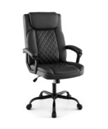 High Back Ergonomic Executive Chair with Thick Headrest Cushion-Black - $182.03