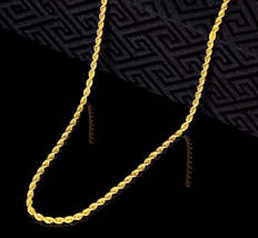 18K Gold Filled Rope Chain Necklace | Gold Chain Necklace | Chunky Twisted Chain - £99.08 GBP+