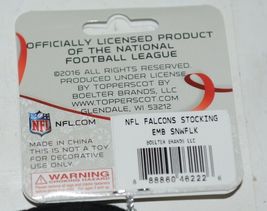 NFL Licensed Atlanta Falcons Christmas Stocking Bells Snowflakes Logo image 7