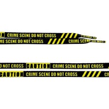 Caution Tape Print Shoelaces &quot;Crime scene do not cross&quot; - $137.19 MXN