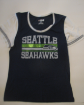 NFL Seattle Seahawks Football Blue & White Shirt Womans Size L - £11.78 GBP
