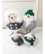 Spritz Target Bird set 2018 Juniper &amp; Alder &amp; 2 ornaments set white gree... - $37.00