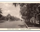 Orange Grove Avenue Street View Pasadena California CA UNP WB Postcard Z9 - $6.88