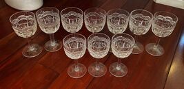 Set 10 Kusak Cut Glass Works Chantilly Lace Crystal Wine Cordial Glasses... - $29.69