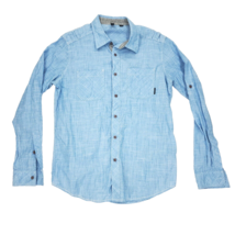 Ocean Current Button Shirt Mens Small Blue Chambray Pockets - $11.00