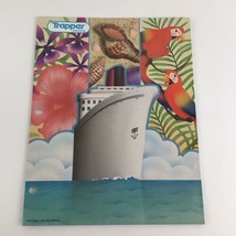 Vintage 90s Trapper Keeper Portfolio Folder Tropical Cruise 1991 Jean Hi... - £23.19 GBP