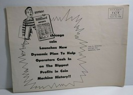 Chicago Coin Rebound Shuffle Bowling Alley Newsletter Bowlette Coin Palace 1959 - $122.55