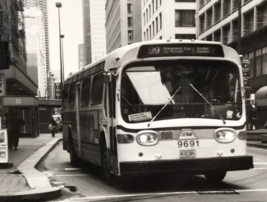 Chicago Transit Authority CTA Bus #9691 Route 99 Stevenson Expressway B&amp;W Photo - $9.49