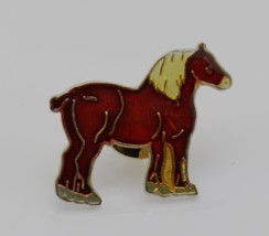 Red Blonde Horse Pin Tie Tack - Gold Tone - £4.87 GBP