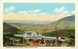 Linen MT Postcard C765 Columbia Gardens Looking Towards Butte Montana Silver Bow - £5.73 GBP