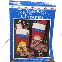 Vintage Craft Patterns, The Night Before Christmas 4 Stockings to Croche... - $18.39