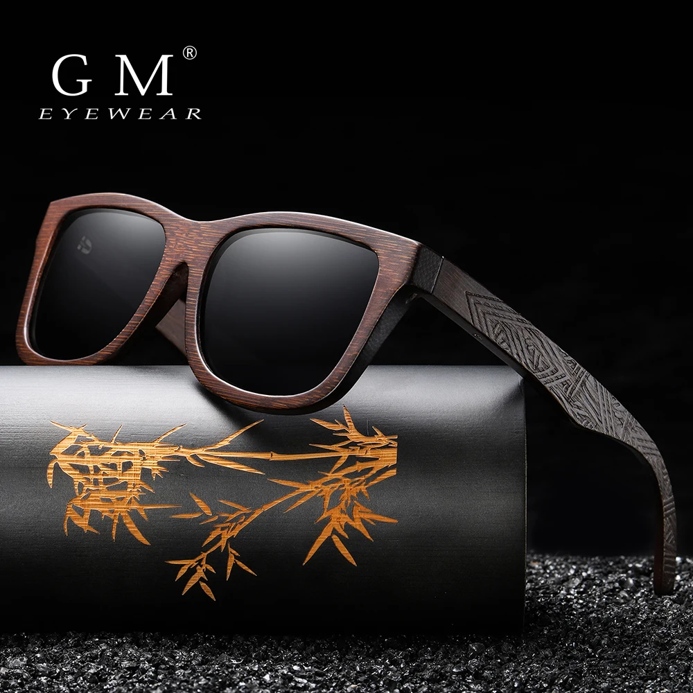 GM Natural Bamboo Wooden Sunglasses Handmade Polarized Glasses Mirror Co... - $21.58