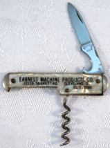 Camco Pocket Knife &amp; Corkscrew Advertising Earnest Machine Products Clev... - $19.99