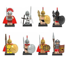 8pcs/set Mediaeval Sparta Warriors Heavy Infanty DIY Minifigure Block Toys - £11.90 GBP