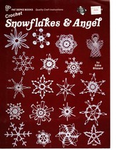 Crochet Snowflakes &amp; Angel Pattern book, Christmas decoration, Vintage 1987 - $8.99