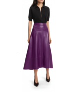 Fashion Purple Causal Leather Women's Lambskin Skirt Genuine Stylish For... - €115,07 EUR+