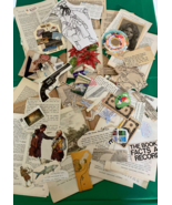 Vintage Paper Ephemera Lot Junk Journal Mixed Media Scrapbooking paper c... - $12.11 CAD