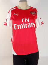 Puma Cell Arsenal Football Club Red Short Sleeve Soccer Jersey Women NWT - £70.60 GBP