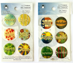 2 Packs Li&#39;l Davis Cap Topper Month Stickers Scrapbooks Greeting Cards C... - $9.74