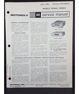 Motorola 1958-64 Volkswagen Auto Radio Service Manual Model VWA64 VWM64 - $6.93