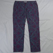 CAbi 8 Blue Flroal Palm Beach Cropped 806 Casual Pants - £10.98 GBP