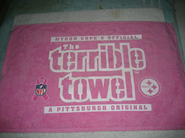  Myron Cope&#39;s official Pittsburgh Steelers Terrible pink Towel cancer aw... - $375.01 MXN
