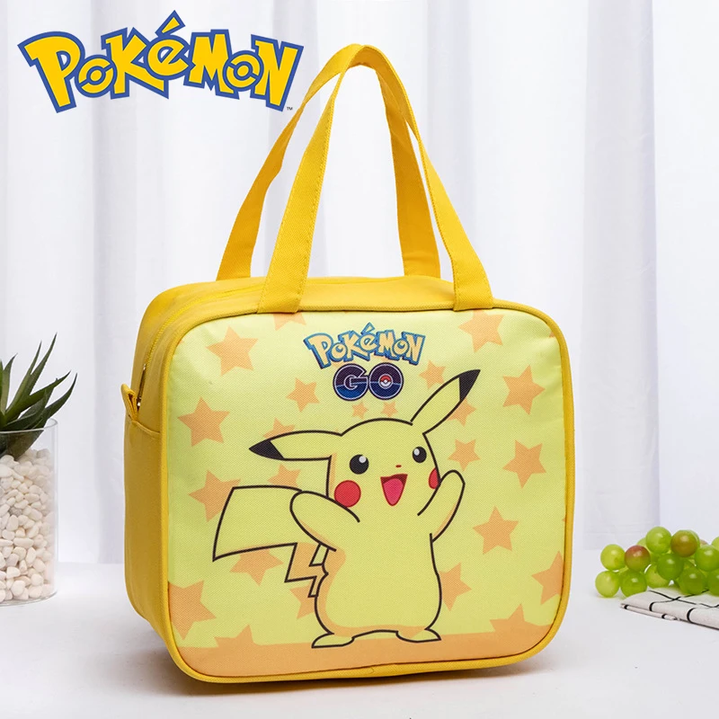 Pokemon Pikachu Lunch Bag Cartoon Anime Figures Bento Bags Insulation Keep Warm - £14.10 GBP