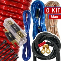 New 0 Gauge 6000W Car Amplifier Installation Power Amp Wiring Kit Red - £66.33 GBP