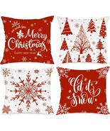 Merry Christmas Winter Xmas Snowflake Decorative Holiday Cushion Pillow,... - $49.25 CAD