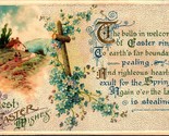 Migliore Pasqua Auguri Croce Cabina Scene Fiori 1913 DB Cartolina E3 - $10.20