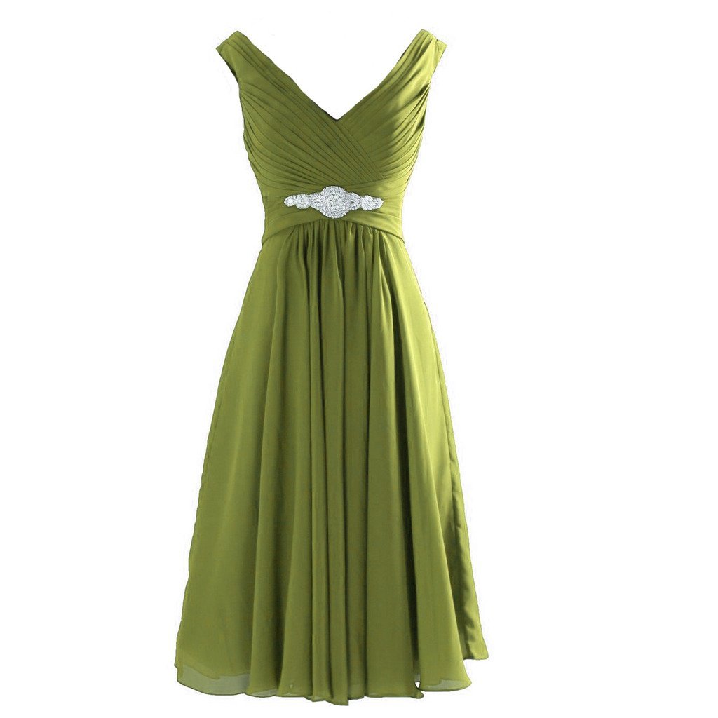 Kivary Short Knee Length A Line V Neck Prom Dresses Wedding Party Cocktail Gowns