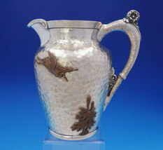 Aesthetic Mixed Metals Gorham Sterling Silver Water Pitcher Applied Bird (#3665) - £9,734.53 GBP