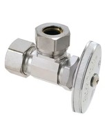 BrassCraft Multi Turn Angle Valve 1/2 Comp x 7/16, 1/2 Slip Joint Chrome... - $22.95 CAD