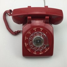 Vintage Stromberg Red Rotary Dial Desk Telephone Phone Receiver Cord 500... - £122.13 GBP