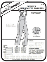 Women's High-Waisted Warm-Ups #103 Sewing Pattern (Pattern Only) - $8.00