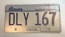 Illinois License Plate 1980&#39;s 1983 1984 1985 1986 DLY 167 - £7.10 GBP