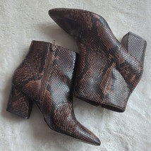 Steve Madden Missie Style Snake Print Heeled Ankle Boots Size 8.5 PU Upper - $37.05