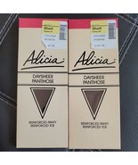 Alicia Daysheer Pantihose Nylons Stockings Short Cognac 47 Suntan 40 New... - £14.25 GBP