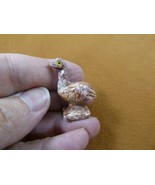 Y-OST-31) little red white OSTRICH SOAPSTONE figurine PERU bird I love o... - $166.86 MXN